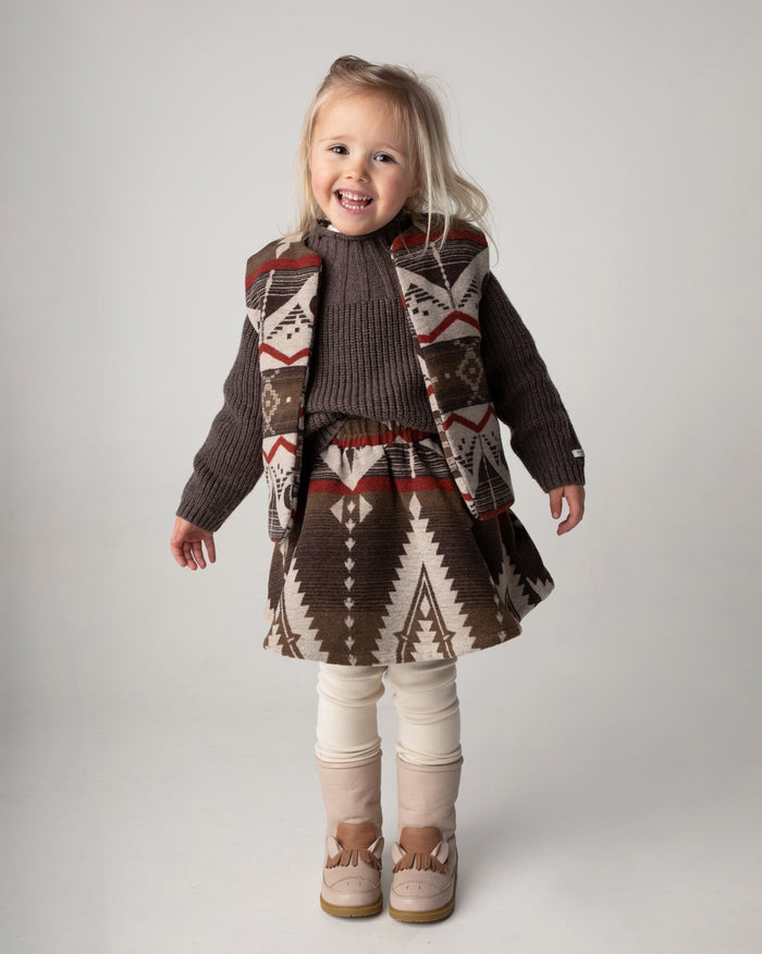 Donsje Siessie Skirt | Dusty Brown Melange