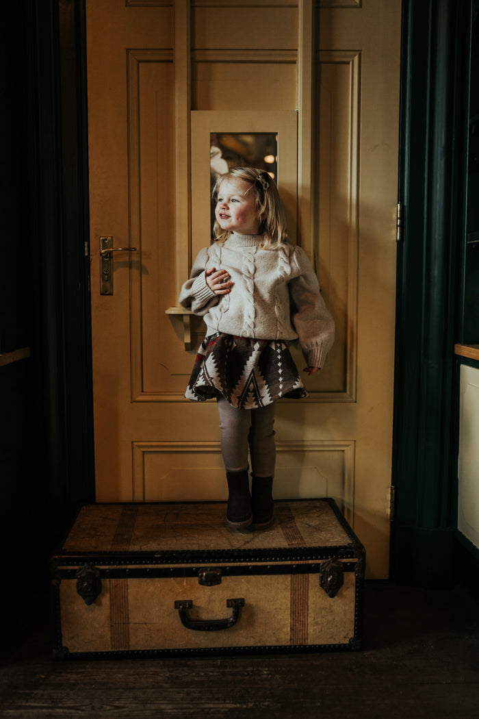 Donsje Siessie Skirt | Dusty Brown Melange