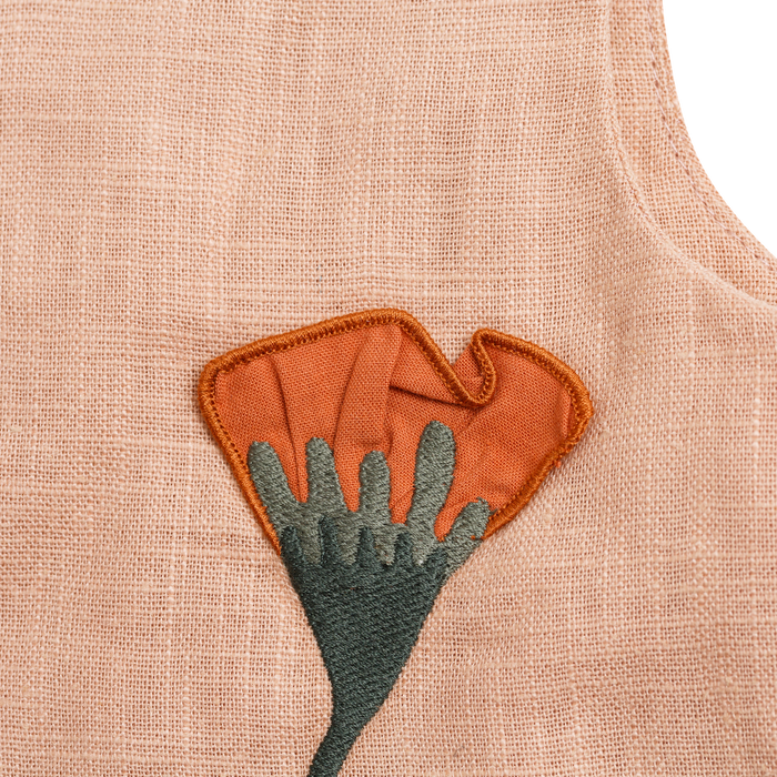 Donsje Sugy Linen Gilet | Poppy | Cloudy Rose