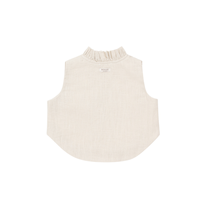 Donsje Sugy Linen Gilet | Poppy | Soft Sand