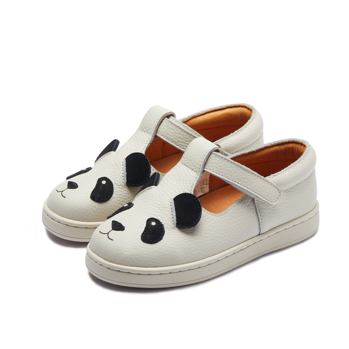 donsje Sunni Classic Shoes | Panda | Off White Leather