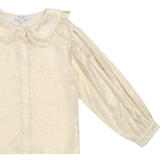 Donsje Suzei Blouse | Soft Sand Metallic