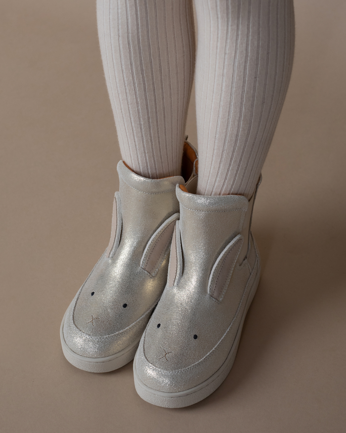 Donsje Theera Boots | Bunny | Silver Metallic Leather