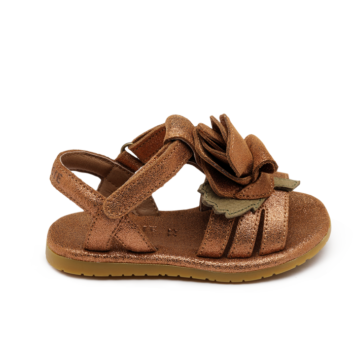 Donsje Tiyola Sandals | Rose | Powder Metallic Leather