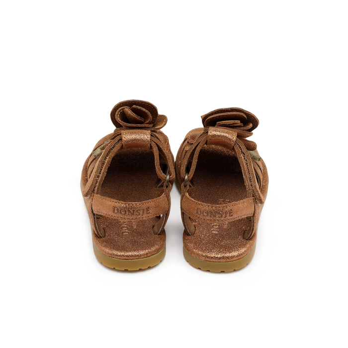 Donsje Tiyola Sandals | Rose | Powder Metallic Leather