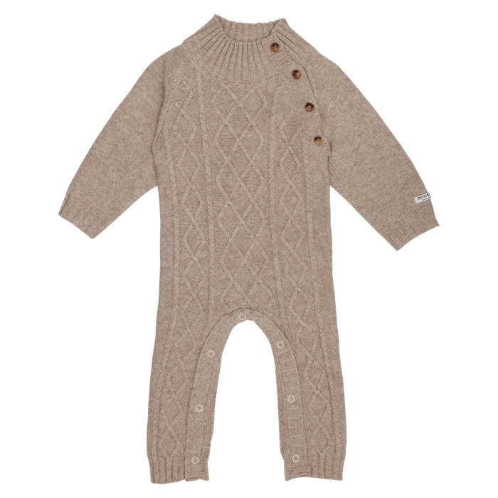 donsje Toon Merino Wool Jumpsuit | Taupe Melange