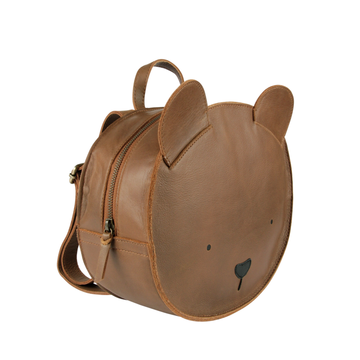 Donsje Umi Schoolbag | Bear | Cognac Classic Leather