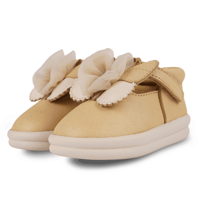 donsje Vlindy Shoes | Gold Metallic Nubuck