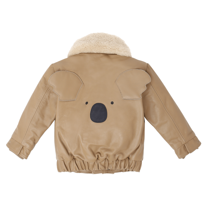 donsje Yuki Leather Jacket | Koala | Nutmeg Leather