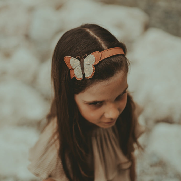 Donsje Zaza Headband | Papillon | Walnut Nubuck
