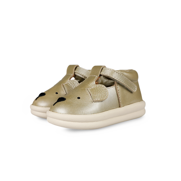 donsje Zilpa Shoes | Bear | Champagne Metallic Leather