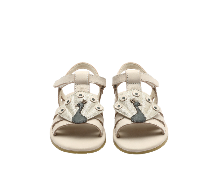 donsje Zuza Sandals | Peacock | Ivory Leather