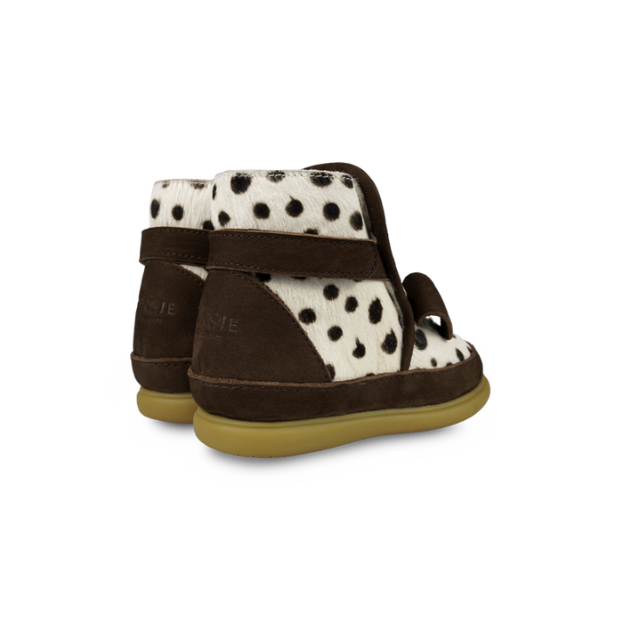 Donsje Dubu Exclusive Shoes | Dalmatian | Black Spotted Cow Hair