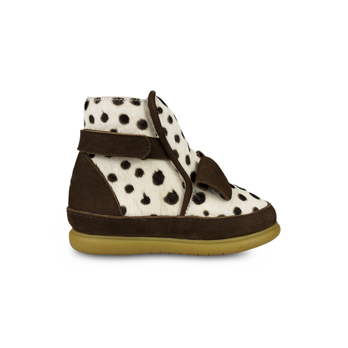 Donsje Dubu Exclusive Shoes | Dalmatian | Black Spotted Cow Hair