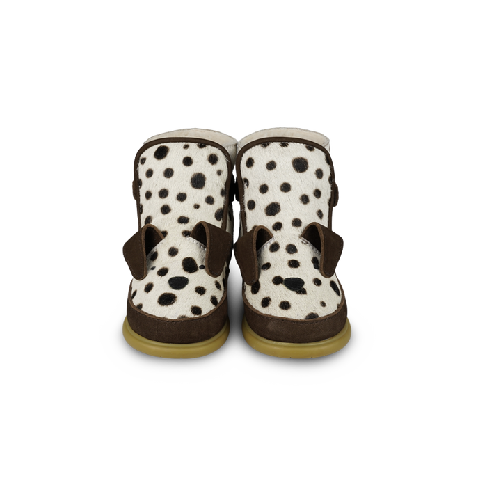 Donsje Dubu Exclusive Shoes | Dalmatian | Black Spotted Cow Hair