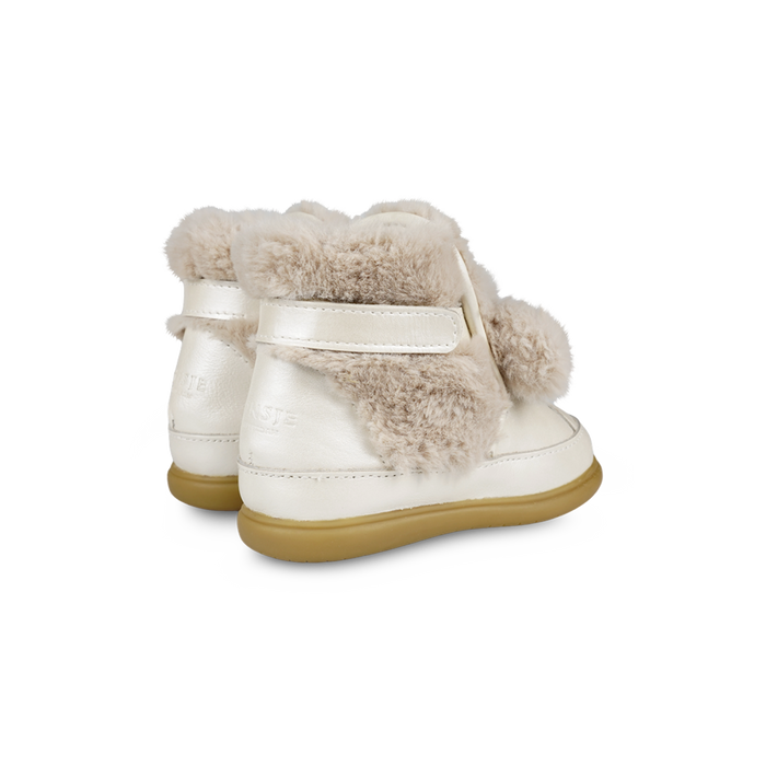 Donsje Dubu Exclusive Shoes | Poodle | Off White Metallic Leather