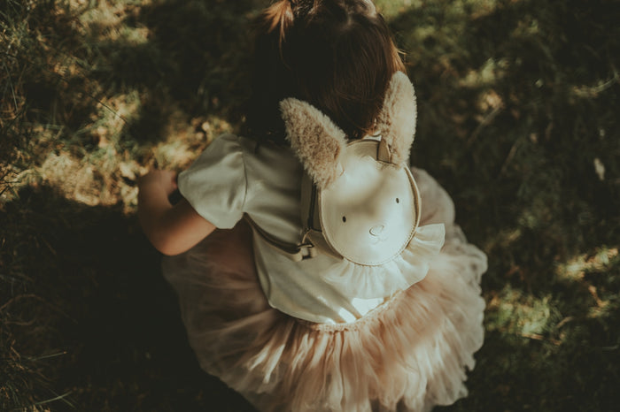 Donsje Festie Backpack | Festive Rabbit | Cream Leather