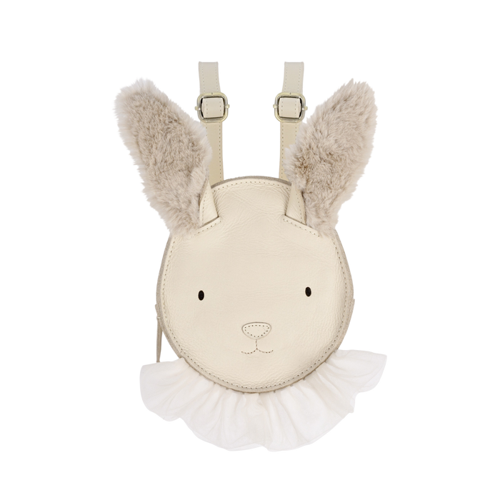 donsje Festie Backpack | Festive Rabbit | Cream Leather