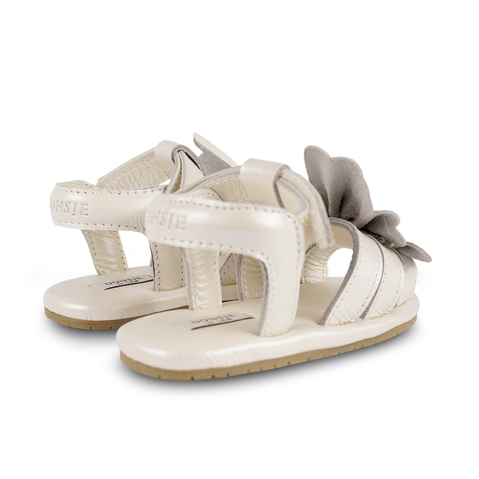 Donsje Filoe Sandals | Dove | Off White Metallic Leather