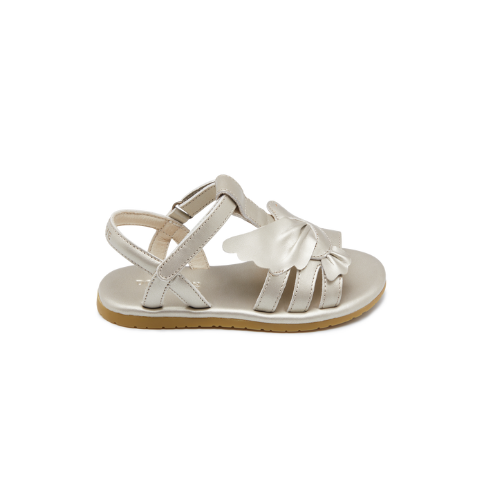 Donsje Fiyola Sandals | Dove | Off White Metallic Leather