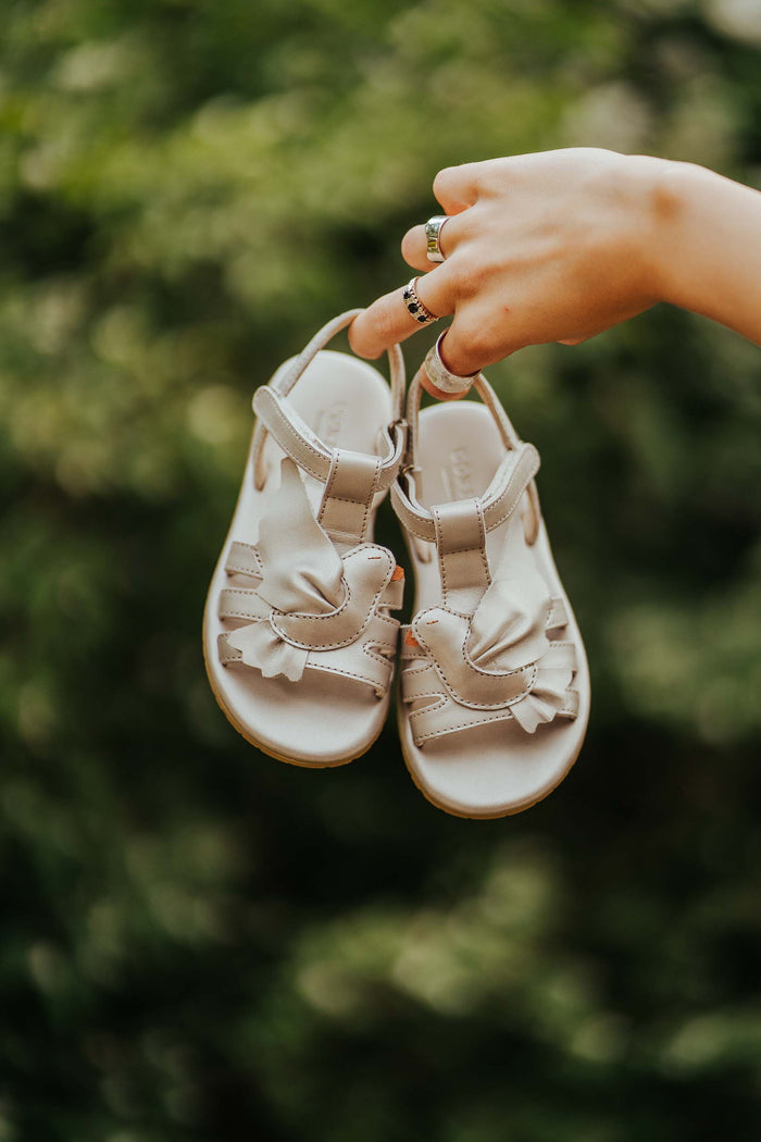 Donsje Fiyola Sandals | Dove | Off White Metallic Leather