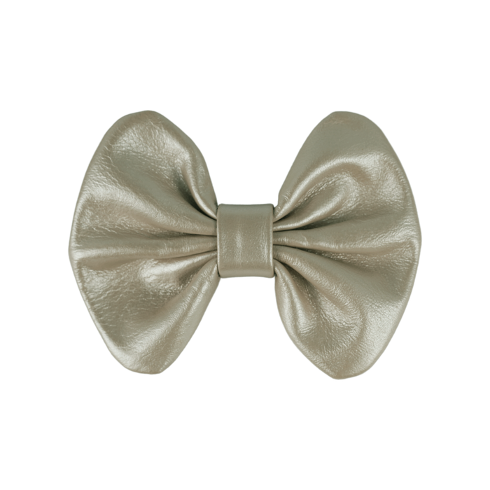 donsje Floor Exclusive Hairclip | Champagne Metallic Leather