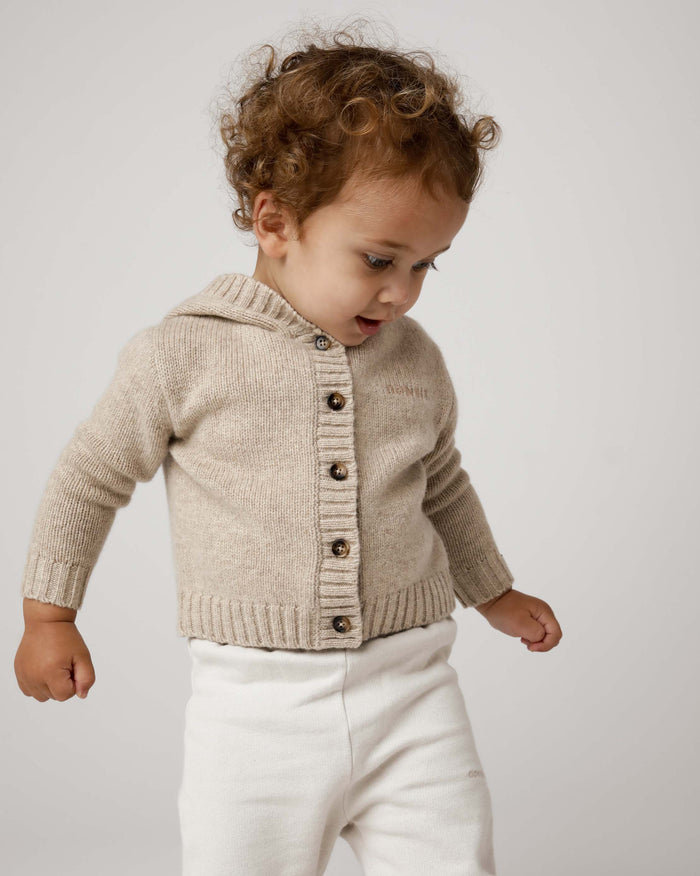 Donsje Gilane Merino Wool Cardigan | Biscotti Melange