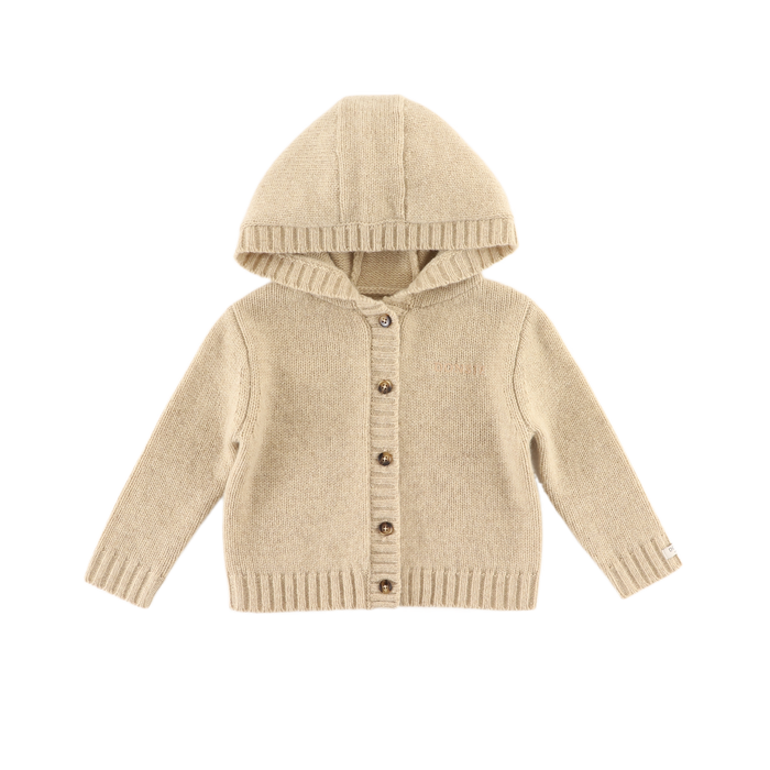 donsje Gilane Merino Wool Cardigan | Biscotti Melange