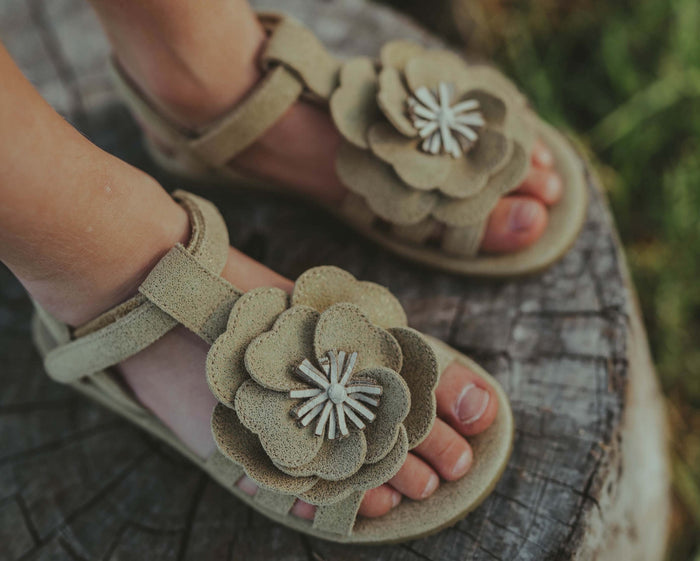 Donsje Iles Fields Sandals | Buttercup | Truffle Metallic Leather
