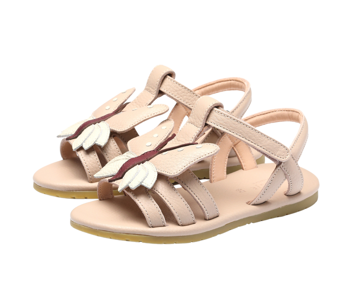 donsje Iles Sky Sandals | Butterfly | Light Rose Leather