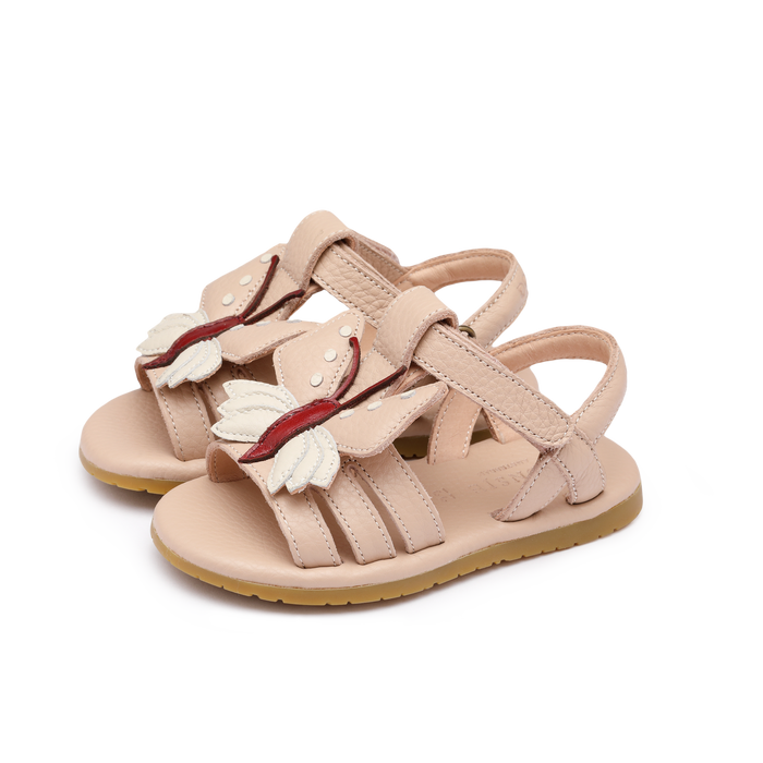 donsje Jiles Sky Sandals | Butterfly | Light Rose Leather