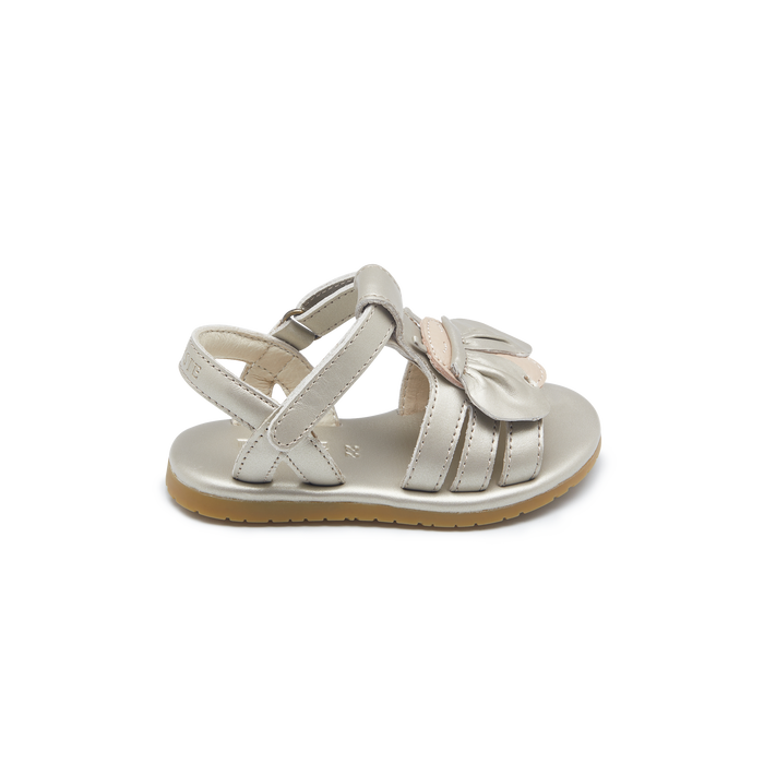 Donsje Jiles Sky Sandals | Golden Beetle | Silver Metallic Leather
