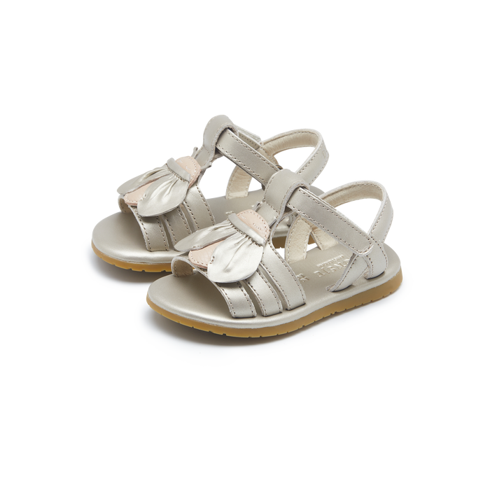 donsje Jiles Sky Sandals | Golden Beetle | Silver Metallic Leather