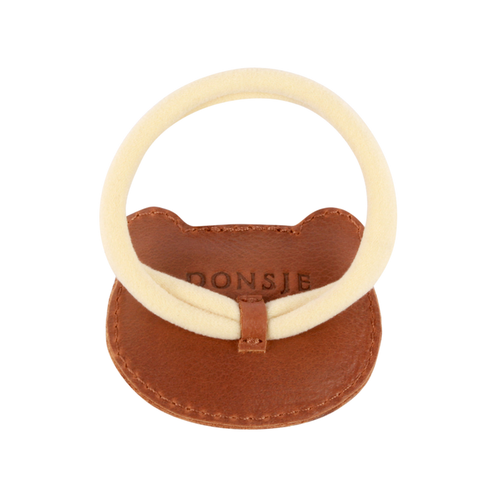 Donsje Josy Classic Hair Tie | Bear | Cognac Classic Leather