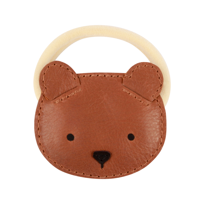 donsje Josy Classic Hair Tie | Bear | Cognac Classic Leather