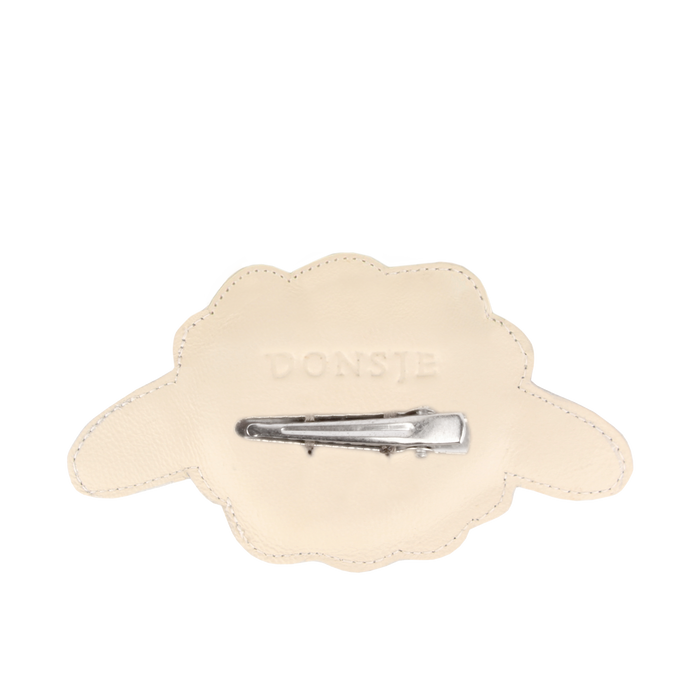 Donsje Josy Classic Hairclip | Lammy | Off White Leather