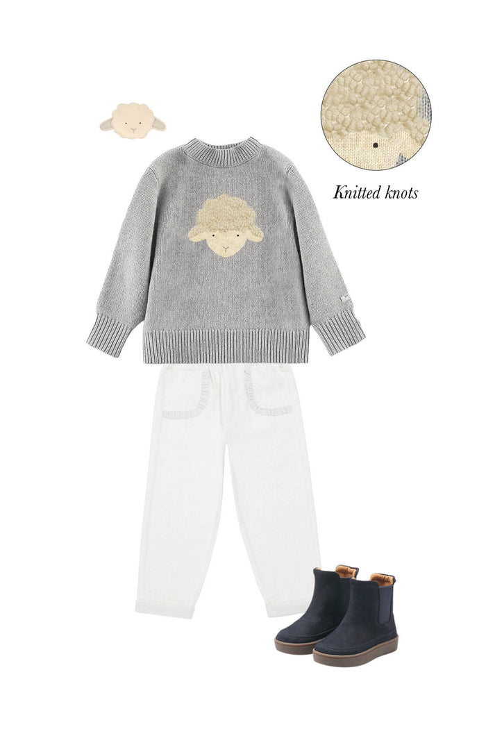 Donsje Josy Classic Hairclip | Lammy | Off White Leather