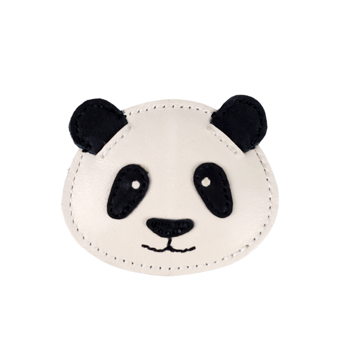 donsje Josy Classic Hairclip | Panda | Off White Leather