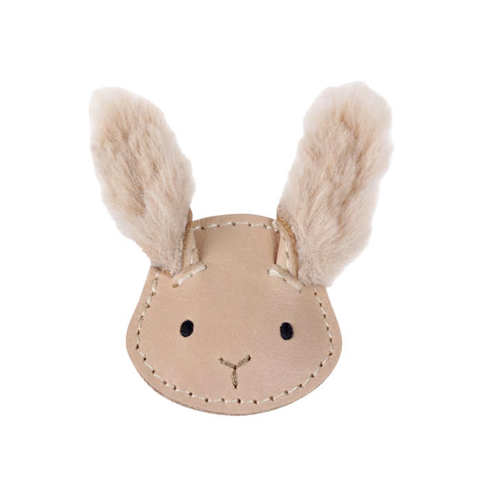 donsje Josy Exclusive Hairclip | Fluffy Bunny | Light Rust Leather