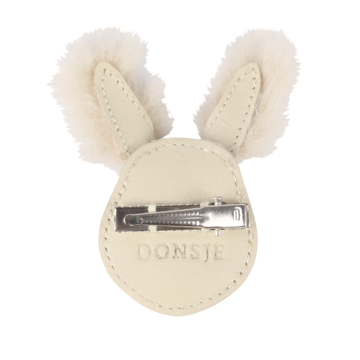 Donsje Josy Exclusive Hairclip | Rabbit | Cream Leather