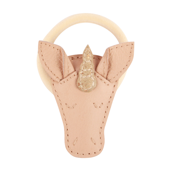 donsje Josy Special Hair Tie | Unicorn | Light Rose Leather