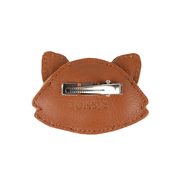 Donsje Josy Special Hairclip | Red Panda | Maple Leather