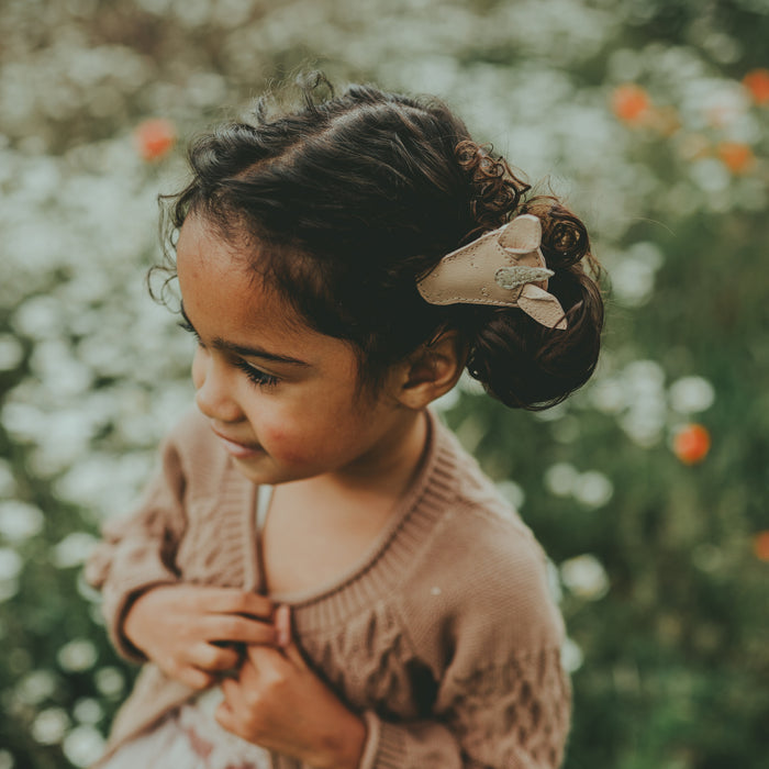 Donsje Josy Special Hairclip | Unicorn | Light Rose Leather