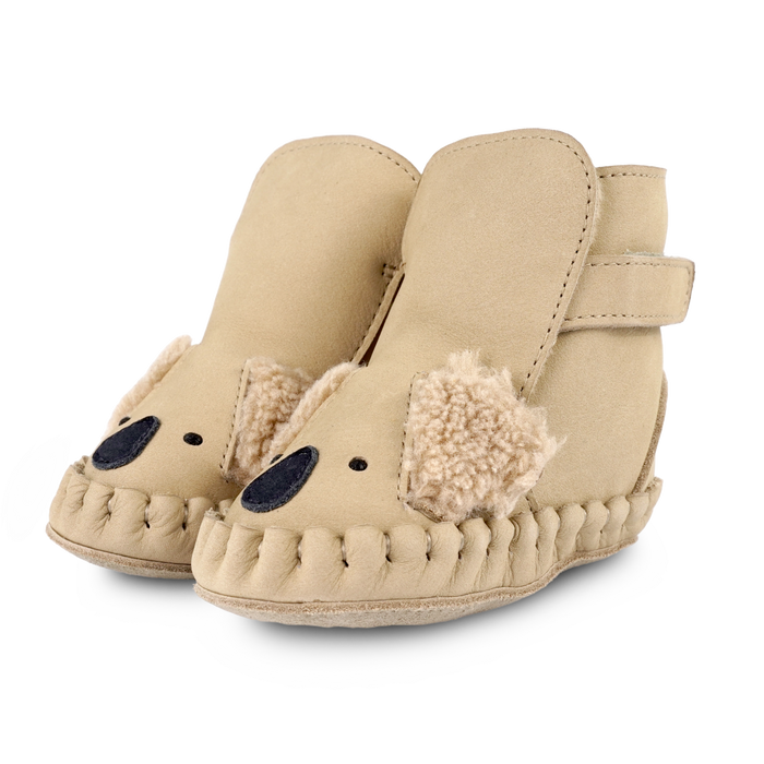 Donsje Kapi Exclusive Booties | Fluffy Koala | Taupe Nubuck