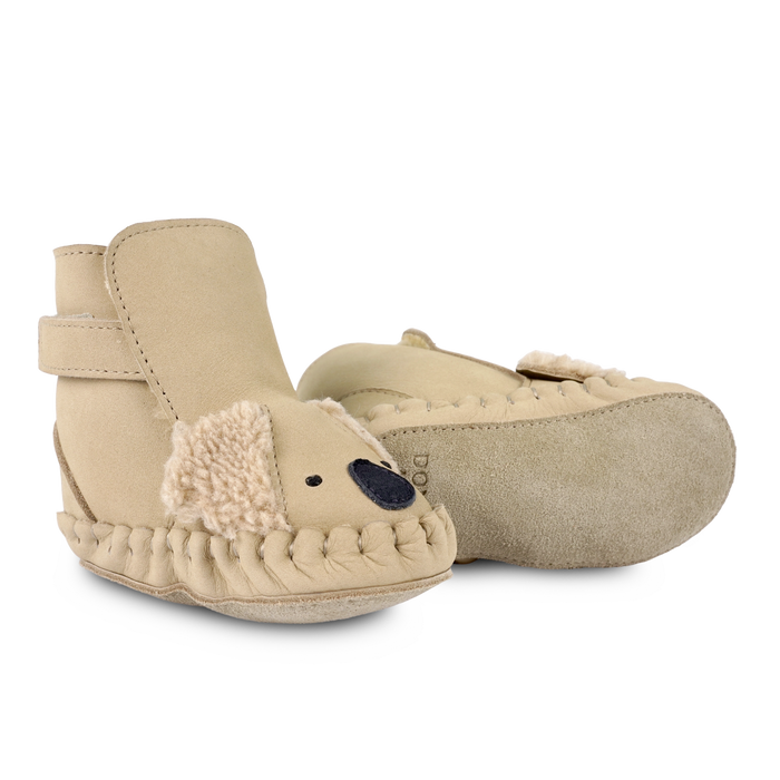 Donsje Kapi Exclusive Booties | Fluffy Koala | Taupe Nubuck