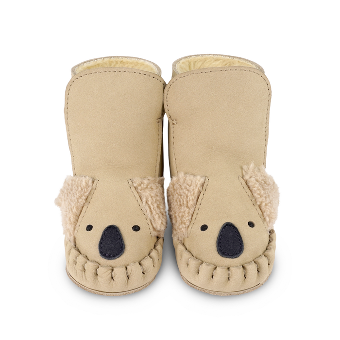 donsje Kapi Exclusive Booties | Fluffy Koala | Taupe Nubuck