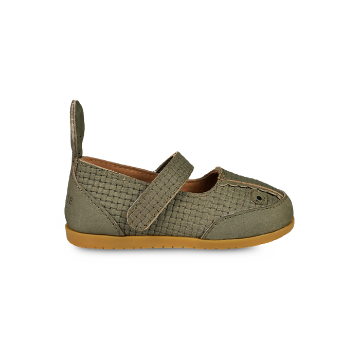 Donsje Langu Shoes | Chameleon | Stone Square Stamped Nubuck