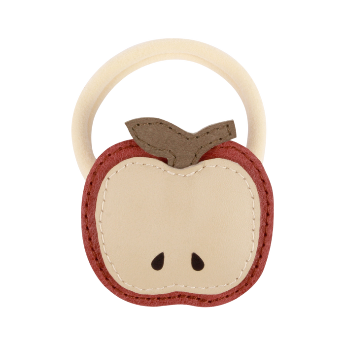 donsje Nanoe Fruit Hair Tie | Apple | Scarlet Classic Leather
