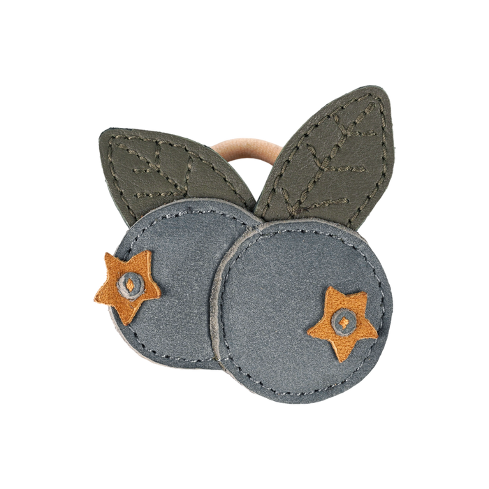 donsje Nanoe Fruit Hair Tie | Blueberry | Petrol Nubuck