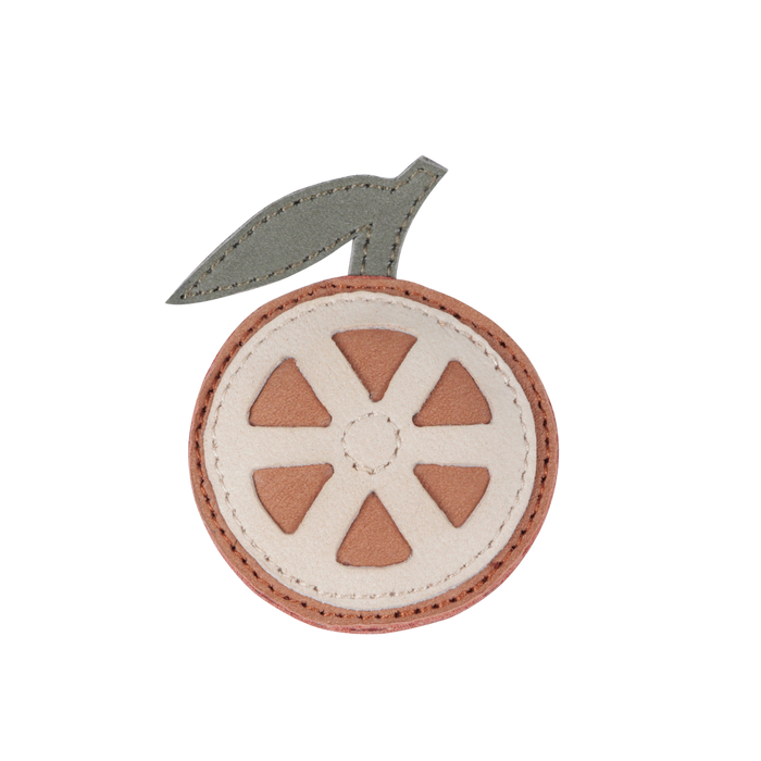 donsje Nanoe Fruit Hair Tie | Grapefruit | Walnut Nubuck